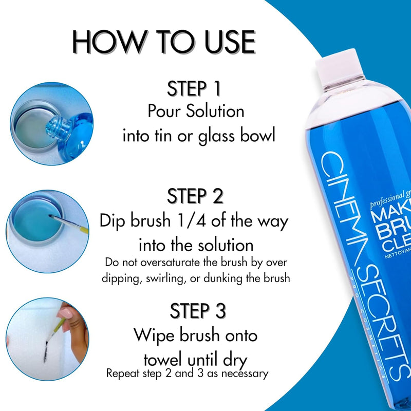 Cinema Secrets - Limpiador de brochas de maquillaje 237 ml