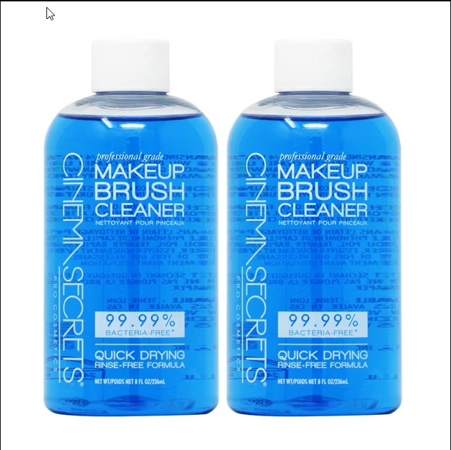 Cinema Secrets - Limpiador de brochas de maquillaje 8 fl oz (paquete de 2)