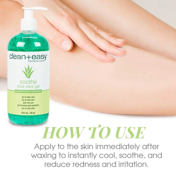 12 x Clean+Easy Soothe Aloe Vera Gel Post Waxing Treatment 16 oz