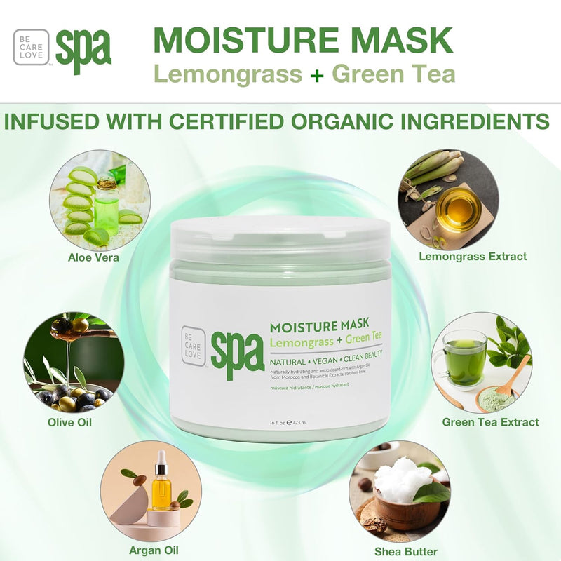 BCL SPA - Mascarilla Hidratante - Hierba Limón + Té Verde 3.8 litros