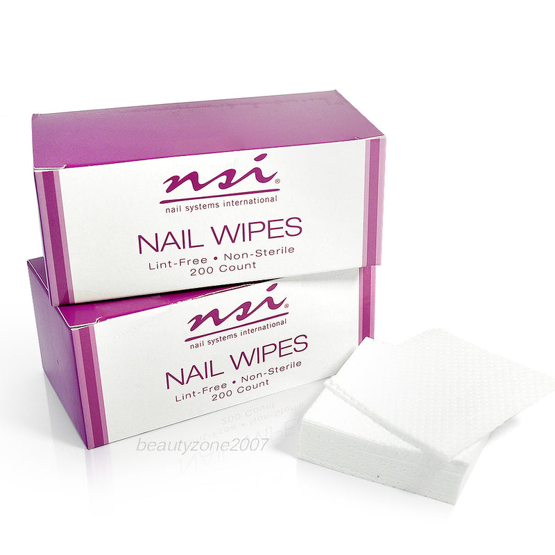 NSI Nail Wipes Lint Free - Non-Sterile 200 Count (2 Pack)