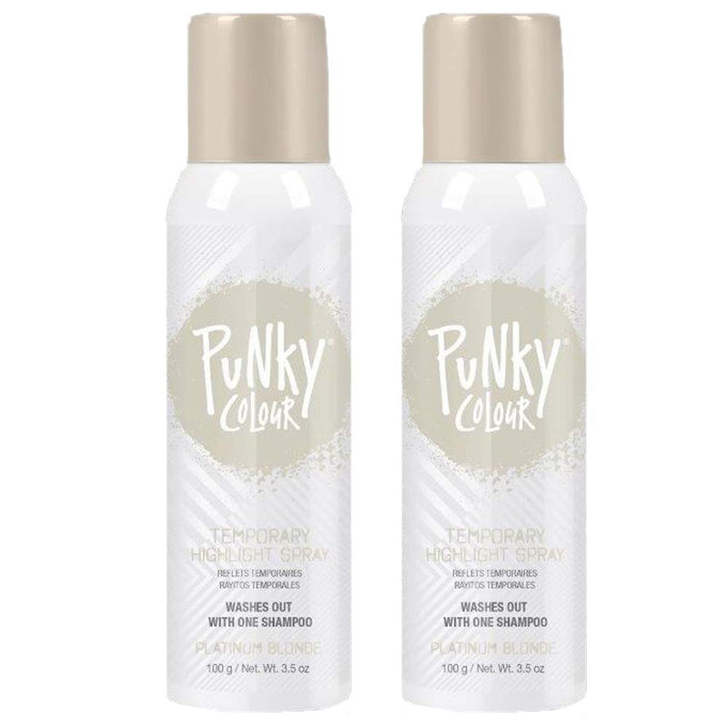 Punky Colour - Temporary Hair Highlight Spray - Platinum Blonde 3.5 fl oz (2 Pack)