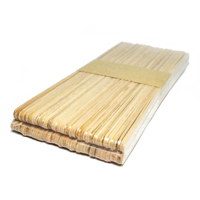 Paquete de 4 unidades de 100 aplicadores de cera Dukal de 14 cm de largo x 0,6 cm de ancho, flexibles para el rostro.