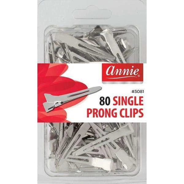 Annie #3081 Single Prong Clips 80Ct