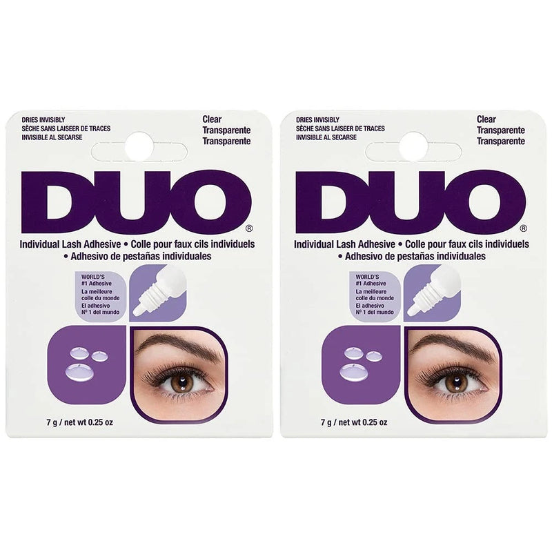 Adhesivo para pestañas individuales Duo transparente 0.25 oz #56811 (paquete de 4)
