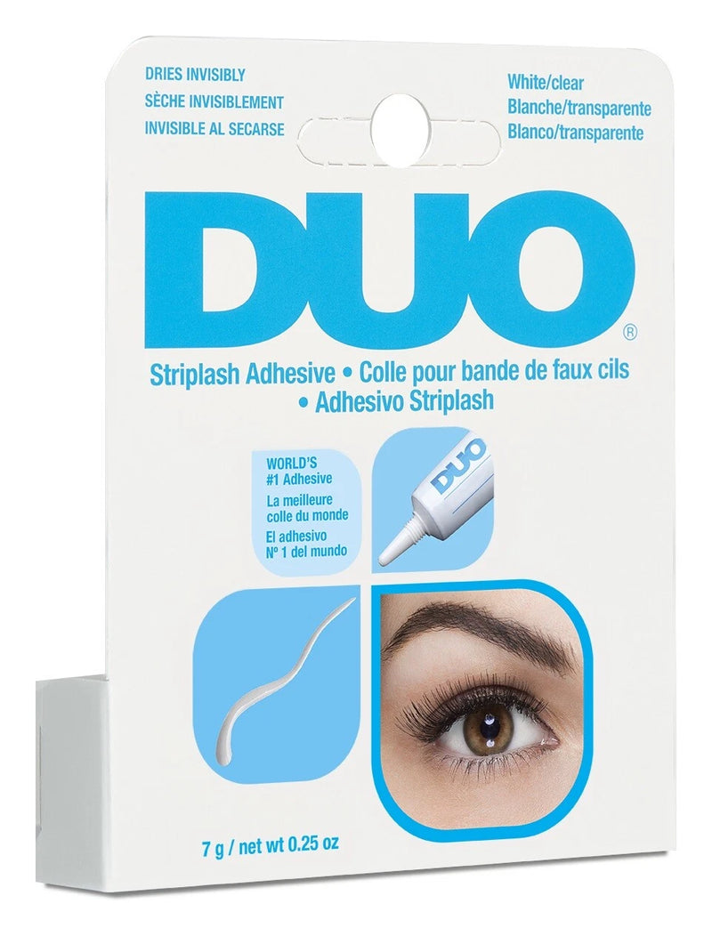 Adhesivo para pestañas DUO blanco/transparente para pestañas postizas en tira 7 g (0.25 oz) #568034