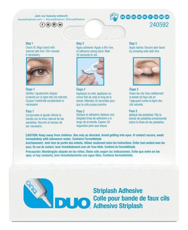 Adhesivo para pestañas DUO blanco/transparente para pestañas postizas en tira 7 g (0.25 oz) #568034