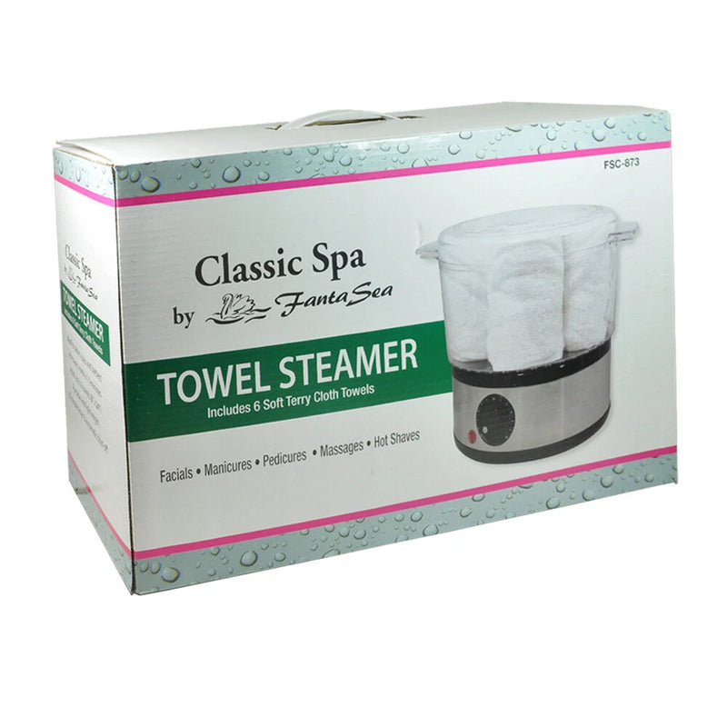 FantaSea - Spa Towel Steamer w/ 6 Soft Terry Towels FSC-873 (120 V)