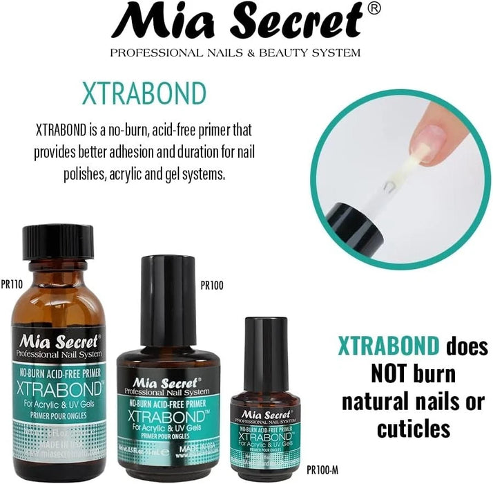 Mia Secret - XTRABOND No-Burn Acid-free Primer 0.5 oz (2 Bottles)