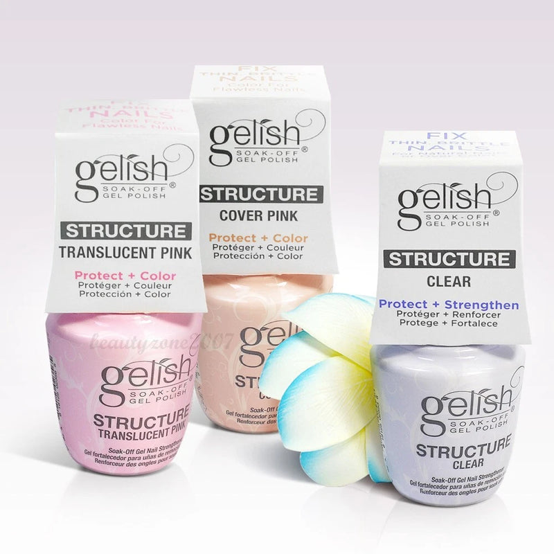 Gelish - Brush On Structure Gel 3pcs (Clear/Cover/Translucent)