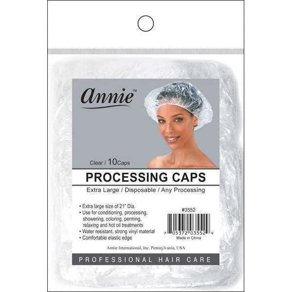 3 x Annie #3542 Processing Shower Caps 10pcs #3552 Clear - X Large