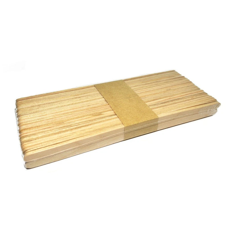 Paquete de 4 unidades de 100 aplicadores de cera Dukal de 14 cm de largo x 0,6 cm de ancho, flexibles para el rostro.