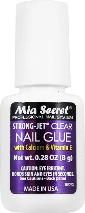 Mia Secret Strong Jet Nail Glue w/ Calcium & Vitamin E 0.28 oz
