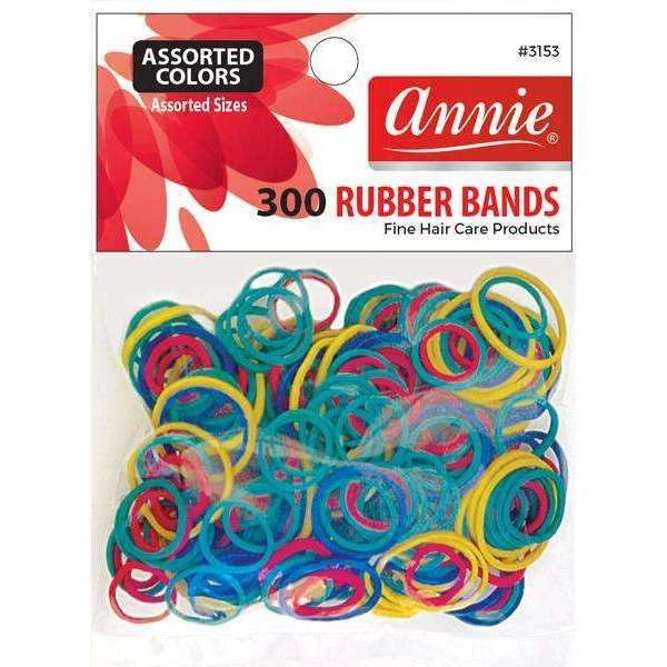 Annie #3153 Gomas elásticas, tamaños surtidos, 300 unidades, colores surtidos (paquete de 2)