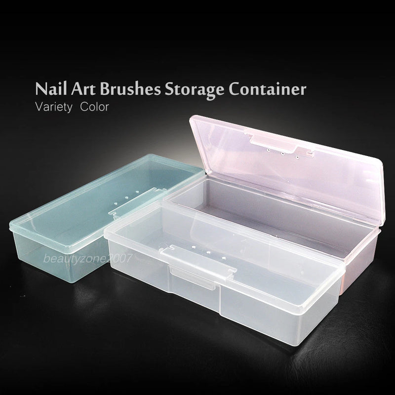 Case Box Holder for Nail Art Brushes Storage Container Random Color 1 Container