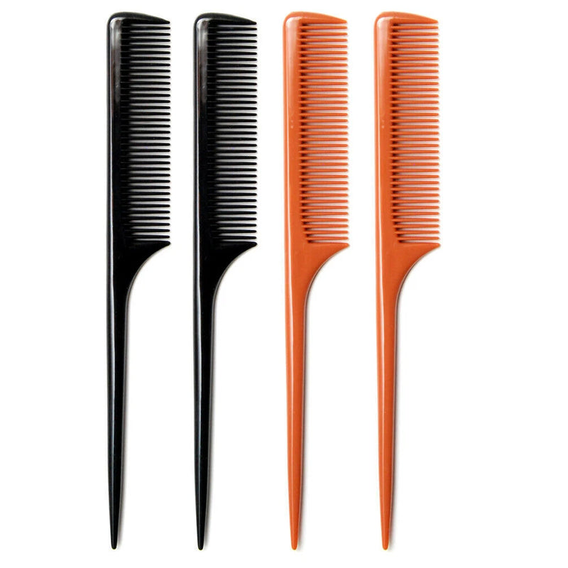 Annie #160 & #161 Rat Tail Comb Sturdy Fine-tooth Hair Comb (4 Pcs)