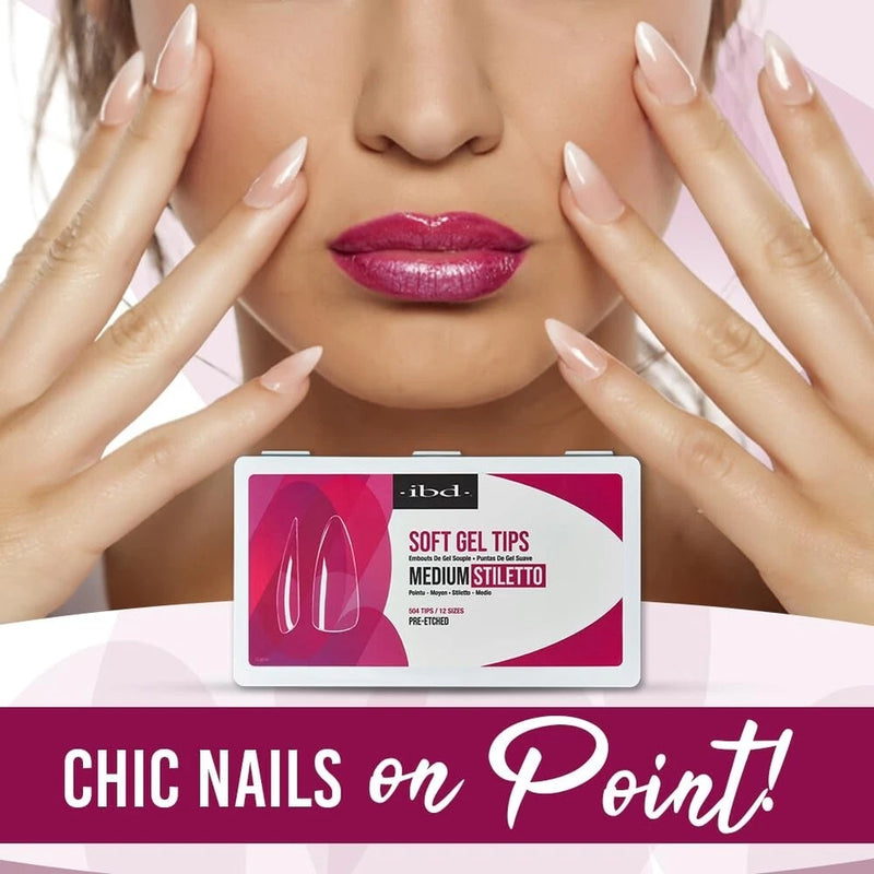 ibd - Soft Gel Tips - Medium Stiletto