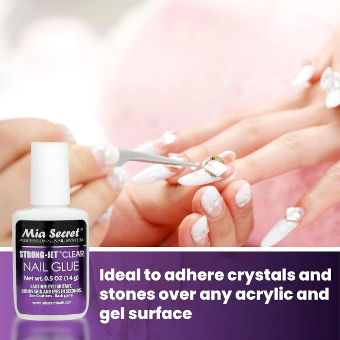 Mia Secret - Strong Jet Clear Nail Glue w/ Calcium & Vitamin E 0.5 oz