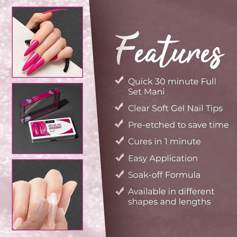 IBD - Soft Gel Tips - Long Stiletto