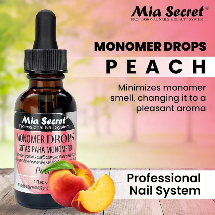 Mia Secret Monomer Drop - Peach Scent 1oz