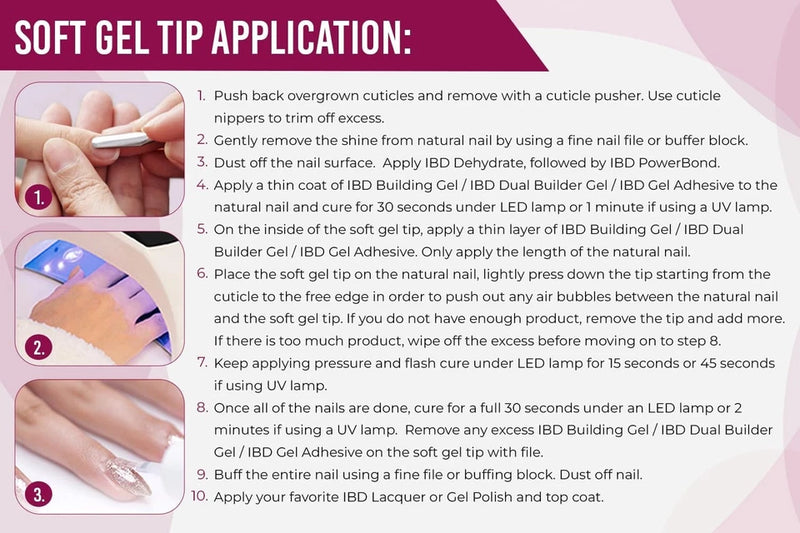 ibd - Soft Gel Tips - Medium Stiletto