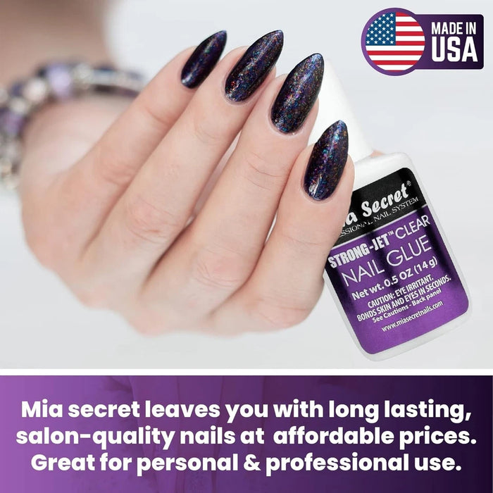 Mia Secret Strong Jet Nail Glue w/ Calcium & Vitamin E 0.28 oz