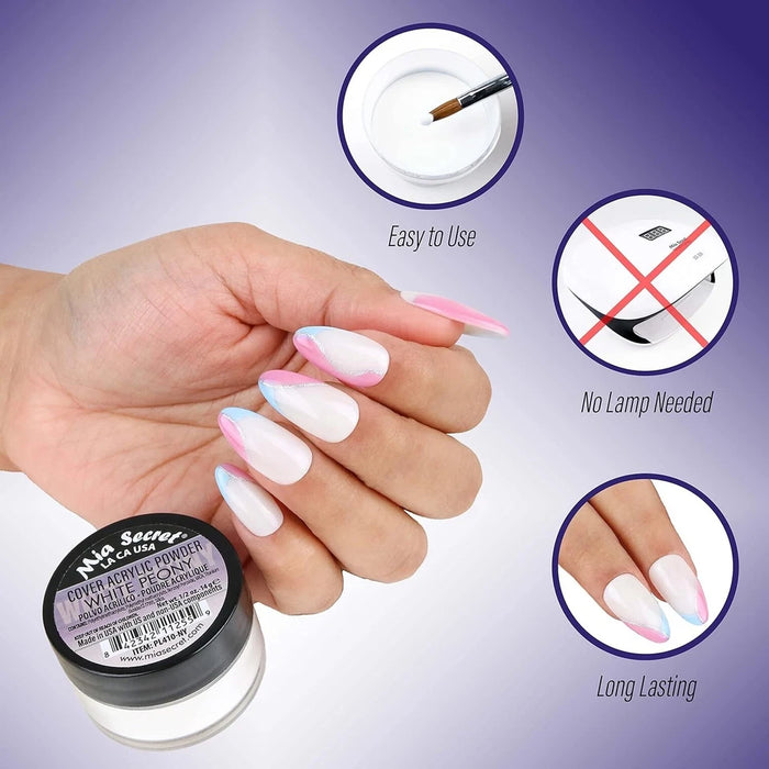 Mia Secret Acrylic Powder - Cover White Peony 2oz