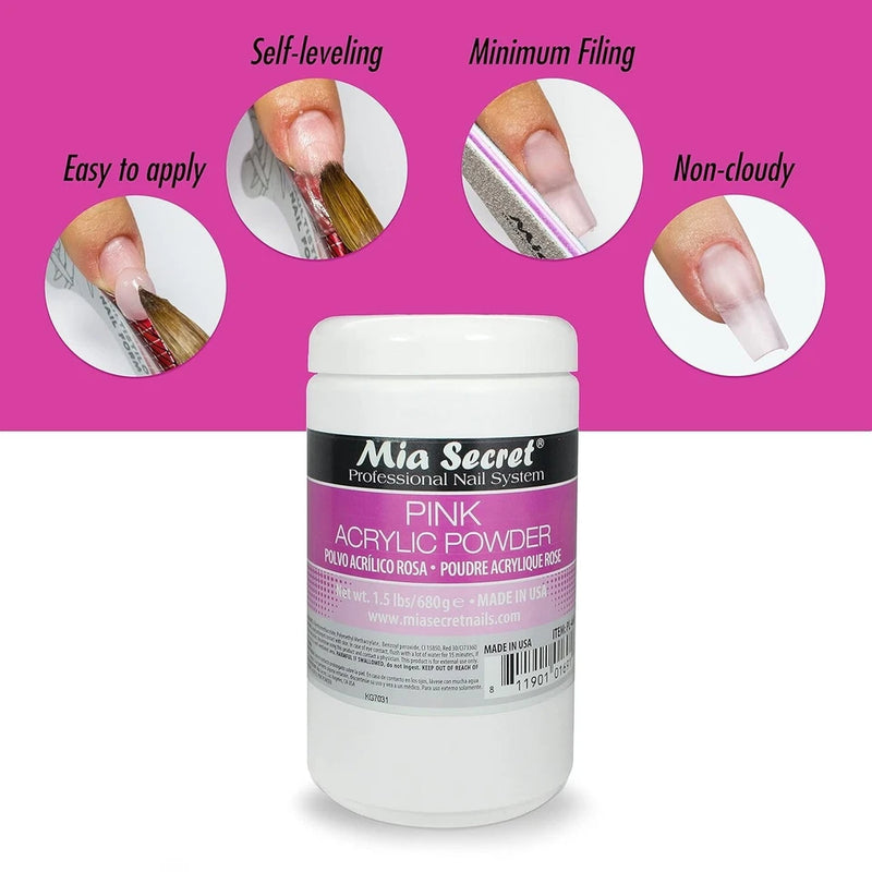 Polvo acrílico Mia Secret - Rosa 1.5 libras