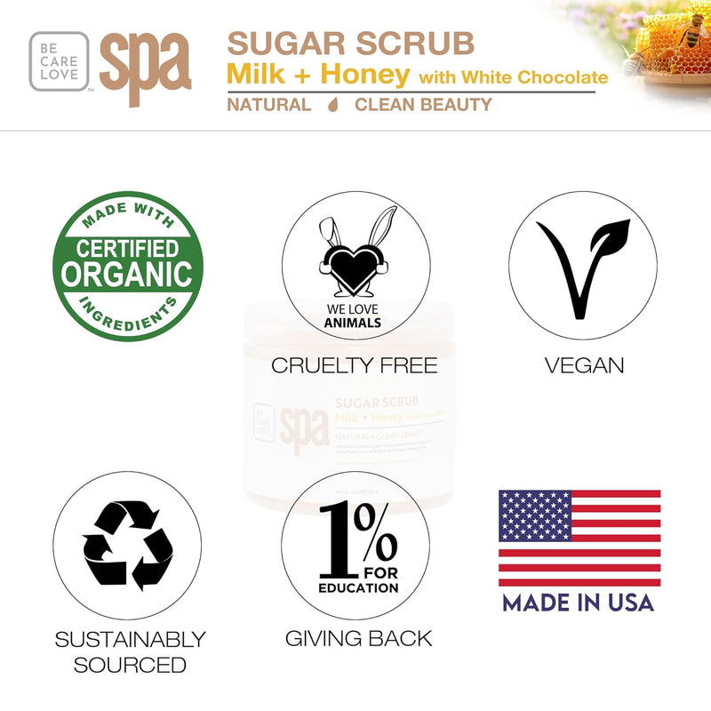BCL SPA - Exfoliante de azúcar - Leche + Miel 3.8 litros