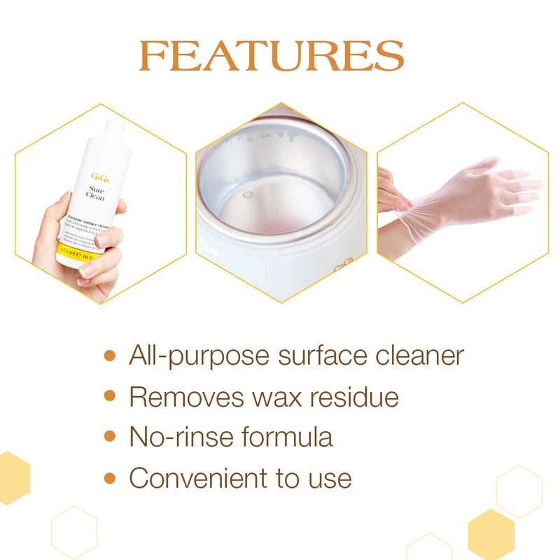 GiGi - Removedor de residuos de cera Sure Clean 473 ml 