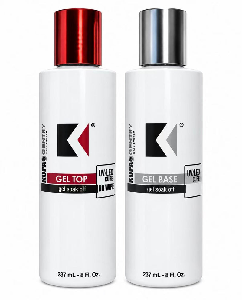 KUPA - GelFinity BASE + No Cleanse TOP Coat DUO Set 8 oz