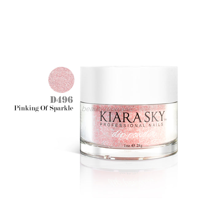 Kiara Sky Dip Powder D496 Pinking Of Sparkle